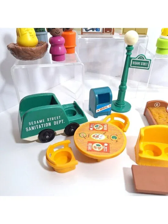 Little People Sesame Street Playset  Lot Vintage Figures Furniture Fisher Price - Picture 2 of 16